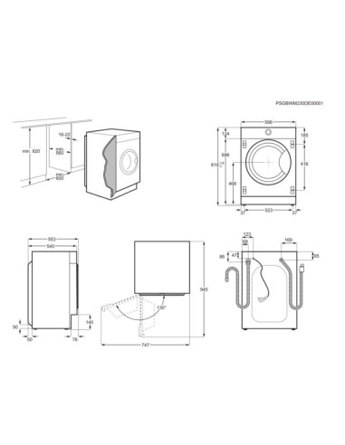 ELECTROLUX EW8F384BI  8 KG/1400 GIRI A INCASSO