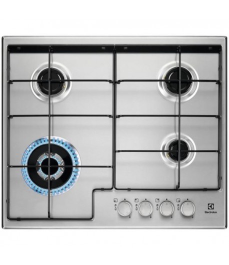 ELECTROLUX EGS6434X PIANO COTTURA GAS 60 CM 4 FUOCHI  TRIPLA CORONA INOX