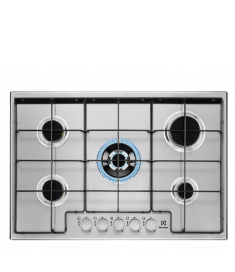 ELECTROLUX EGS7534X PIANO COTTURA GAS 75 CM 5 FUOCHI  TRIPLA CORONA
