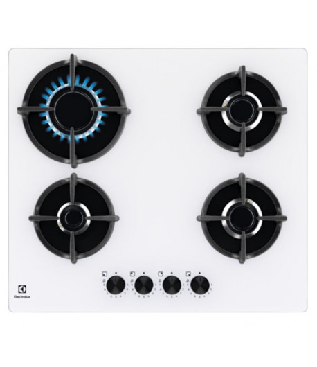 ELECTROLUX EGG64272W PIANO COTTURA GAS 60 CM 4 FUOCHI BIANCO VETRO