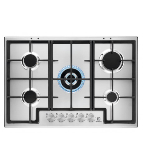 ELECTROLUX EGS75362X PIANO COTTURA GAS 75 CM 5 FUOCHI GHISA  INOX