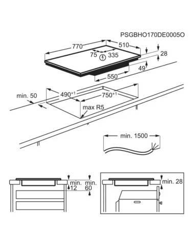 AEG IKB84443IB PIANO COTTURA INDUZIONE 80 CM...