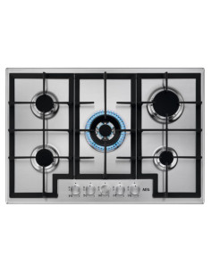 AEG HGB75400SM PIANO COTTURA GAS INOX 75 CM GRIGLIE GHISA