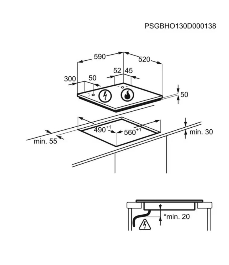 AEG CN071436DH PIANO COTTURA GAS/INDUZIONE...