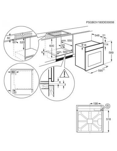 ELECTROLUX EOH2H044K FORNO ELETTRICO NERO...