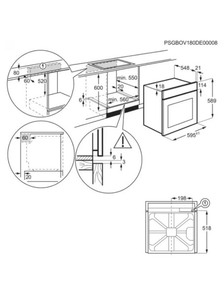 ELECTROLUX EOH2H044K FORNO ELETTRICO NERO VENTILATO A+