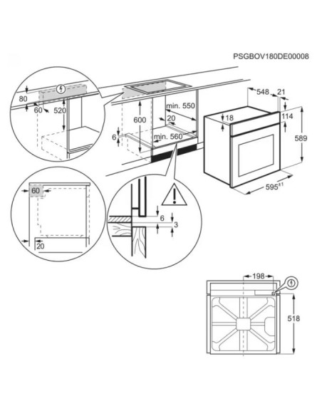 ELECTROLUX EOF4P56H FORNO ELETTRICO INOX A+ PIROLITICO SERIE 600 72 LT
