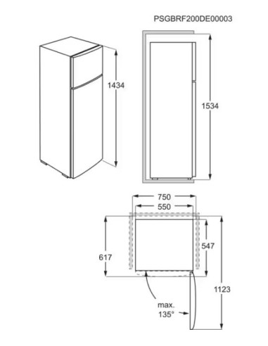ELECTROLUX LTB1AE24U0 FRIGOCONGELATORE 2 PORTE...