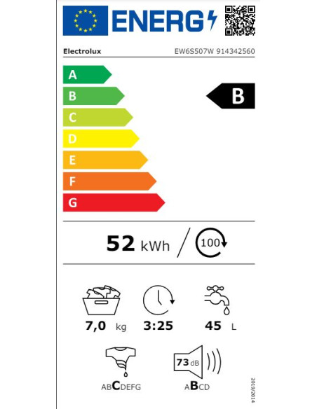 ELECTROLUX EW6S507W LAVATRICE  7 KG/1000 GIRI B 48 CM