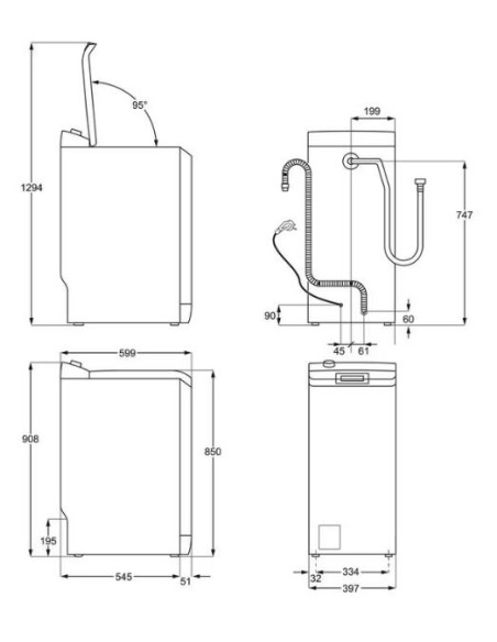 ELECTROLUX EW7T336A LAVATRICE C/ALTO 6 KG/1250  GIRI A