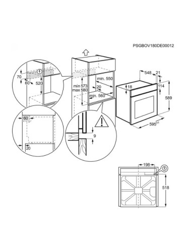 ELECTROLUX EOC6H77X  FORNO ELETTRICO NERO A+...