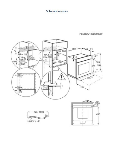 ELECTROLUX LOB8S09WX FORNO ELETTRICO NERO A++...