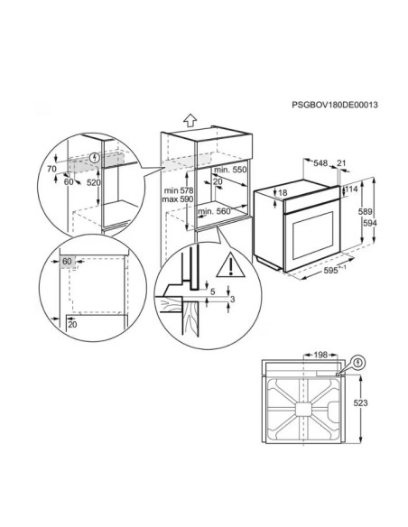 ELECTROLUX EOC6P56H FORNO ELETTRICO NERO VENTILATO PIROLITICO A VAPORE A+