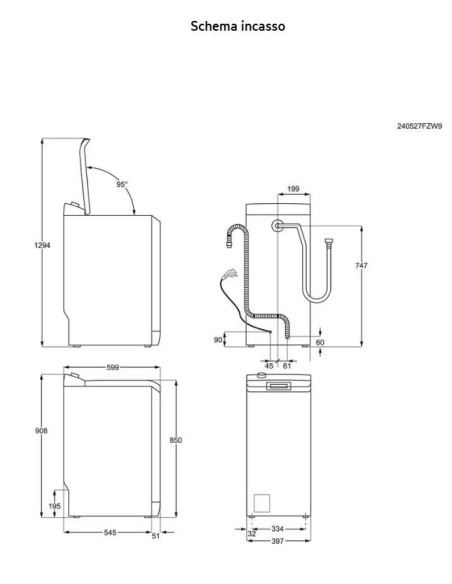 AEG LTR6G26A LAVATRICE C/ALTO 6 KG/1200 GIRI A