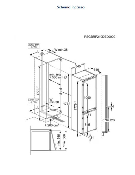 ELECTROLUX ENG7TD18S FRIGOCONGELATORE TOTAL NO FROST 177 CM D SERIE 700