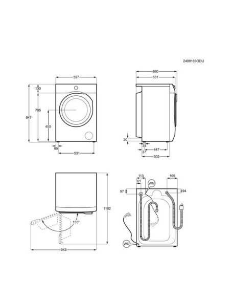 ELECTROLUX EW9F710GCY LAVATRICE 10 KG/1400 GIRI A 66 CM PUREWASH