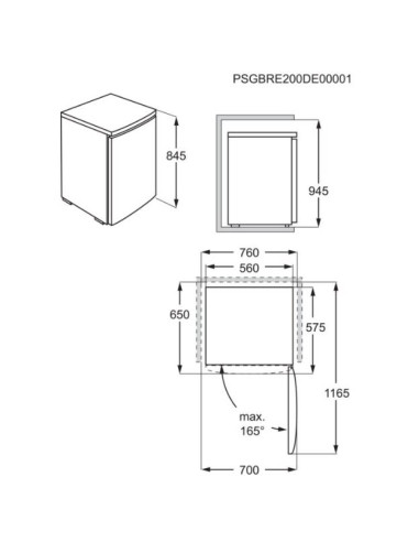 ELECTROLUX LXB1AE13W0 FRIGORIFERO MONOPORTA...