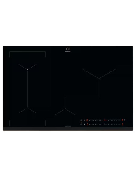 ELECTROLUX CIL83443  PIANO COTTURA INDUZIONE 80 CM 4 FUOCHI BRIDGE  NERO 4,6 KW 78X52 NERO
