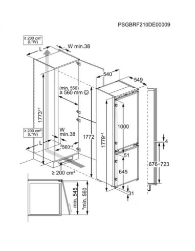 AEG TC8MS18FDS FRIGOCONGELATORE COMBINATO...