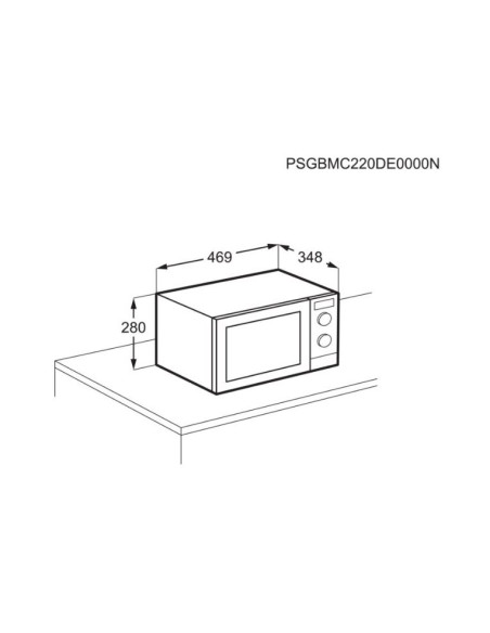 ELECTROLUX EMZ725MMTI FORNO A MICROONDE 24L INOX AxLxP (280x469x348 cm)