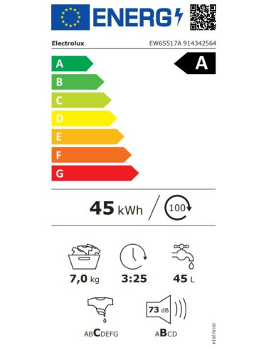 ELECTROLUX EW6S517A LAVATRICE 7 KG/1000  GIRI A...