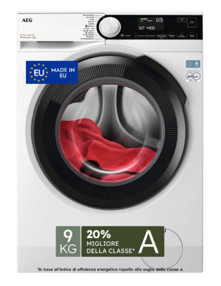 AEG LAVATRICE LR7FD94 9 KG A 1400 GIRI SERIE 6000 PROSTEAM 60,2 CM
