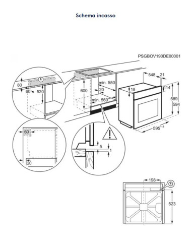 ELECTROLUX CODGH44TX0  FORNO ELETTRICO INOX A+...