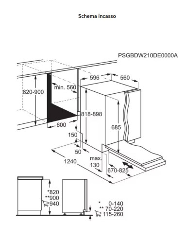 AEG FSE77717P LAVASTOVIGLIE 14 COPERTI A SERIE...