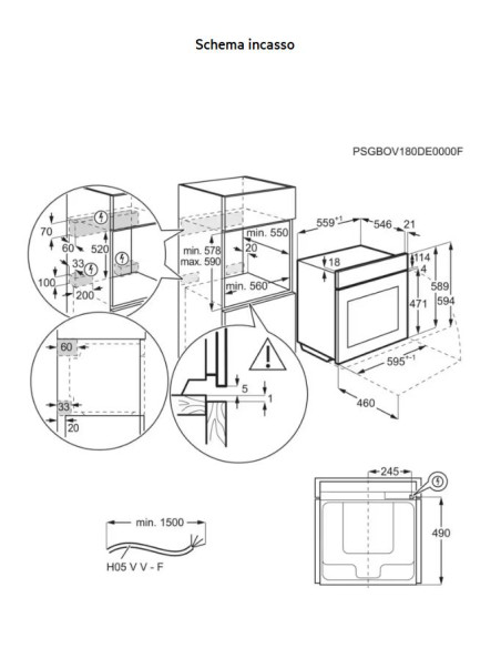 AEG TE8PB731AT FORNO MULTI  A++  NERO SERIE 7000 PIROLITICO MealAssist WI-FI 71 LITRI