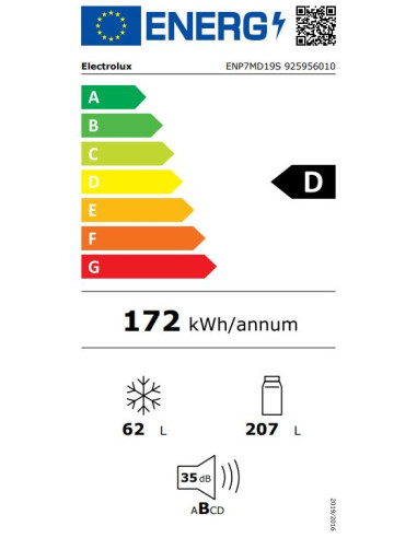 ELECTROLUX ENP7MD19S FRIGOCONGELATORE COMBINATO...
