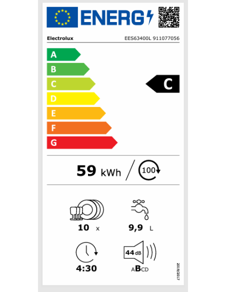 ELECTROLUX EES63400L LAVASTOVIGLIE10 COPERTI INCASSO  45 CM 3° CESTELLO  CLASSE C