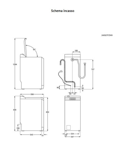 AEG LAVATRICE C/ALTO  LTR7E37S 7 KG A 1200 GIRI...