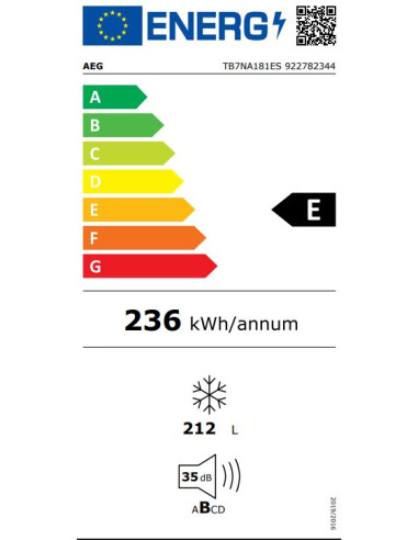 AEG TB7NA181ES CONGELATORE VERTICALE INCASSO...
