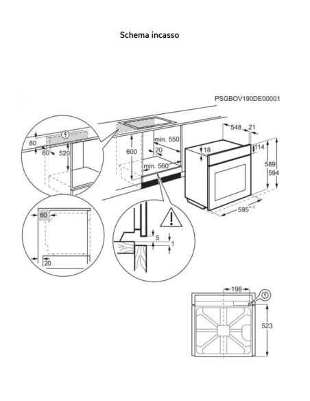 AEG TU5PB43SM FORNO ELETTRICO INOX A++  INOX  SERIE 5000 SURROUNDCOOK PIROLITICO
