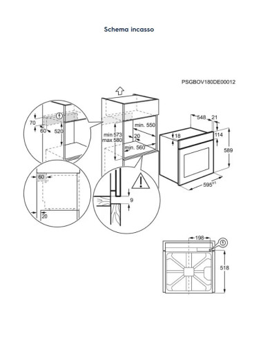 ELECTROLUX CODFP46X2  FORNO ELETTRICO INOX A+...