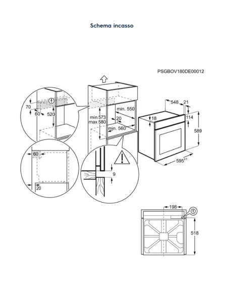 ELECTROLUX CODFP46X2  FORNO ELETTRICO INOX A+  SERIE 500 SURROUNDCOOK CON STEAMBAKE PIROLITICO