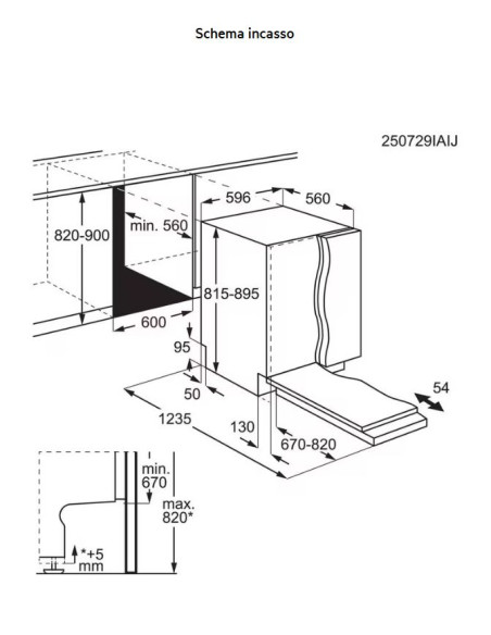 AEG GI8200X5TN  LAVASTOVIGLIE 14 COPERTI A SERIE 8000 38 DB INTEGRATA TOTALE 60CM WIFI