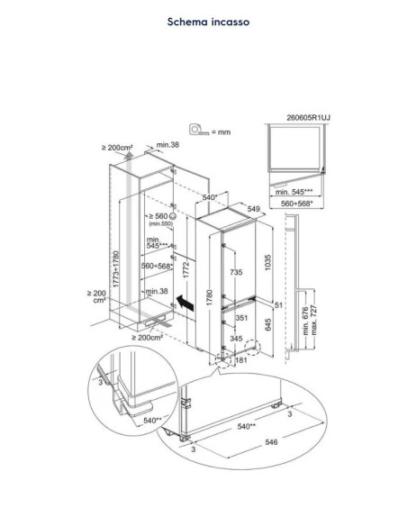 ELECTROLUX LNA6DE18S FRIGOCONGELATORE COMBINATO  177,2 CM CLASSE E SERIE 600 VENTILATO