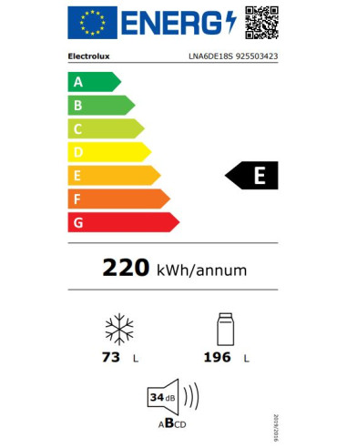 ELECTROLUX LNA6DE18S FRIGOCONGELATORE COMBINATO...