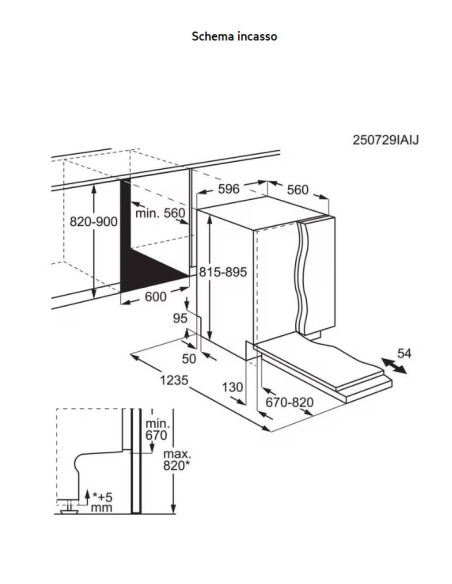 AEG GI8220X2TN LAVASTOVIGLIE 14 COPERTI A SERIE 8000 INTEGRATA TOTALE 60 CM 37dB WIFI