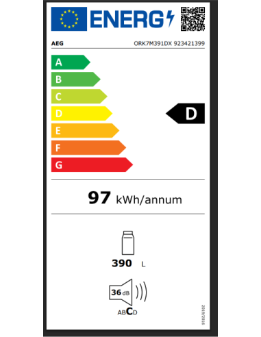 AEG ORK7M391DX  FRIGORIFERO MONOPORTA D...