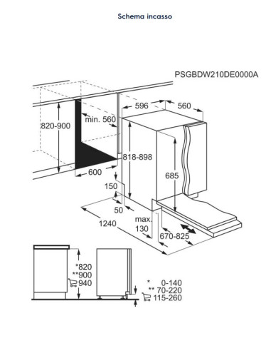 ELECTROLUX Y68EG600W LAVASTOVIGLIE INCASSO...