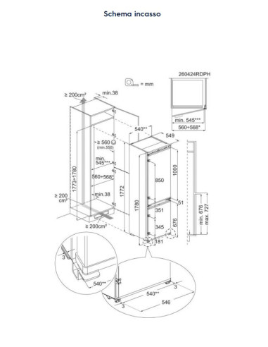 ELECTROLUX LNA7CE18S0 FRIGOCONGELATORE INCASSO...