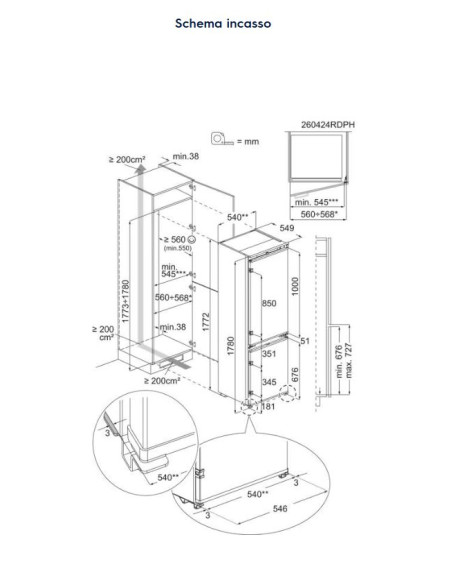 ELECTROLUX LNA7CE18S0 FRIGOCONGELATORE INCASSO SERIE 700 AI COOLASSIST 177 CM NO FROST VENTILATO CLASSE E